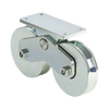 339V - Rueda Doble de 16 cm / Capacidad Para Puertas de hasta 1920 Kg / Canal Tipo V