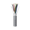 Bobina de 305 Metros de Cable / 6 x 22 AWG Blindado / Riser / Color Gris / Para Aplicaciones de Audio, Seguridad y Control