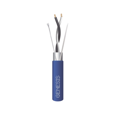 Bobina de 305 Metros / Cable 2 x 22 AWG / Color Azul / Blindado / Plenum / Trenzado para Aplicaciones de Transmisión de Datos a Alta Velocidad para Automatización, EIA-485, BACnet y otros Sistemas de Comunicación