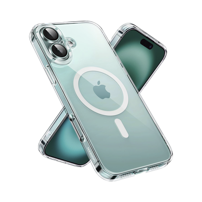 Funda protectora magnética transparente UGREEN Classy para iPhone 16 Plus (transparente)