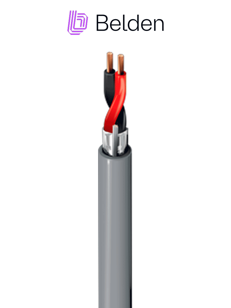 BELDEN 5300FE008U1000- Cable para seguridad y alarma/ 2 HILOS/18 AWG/ BLINDADO/ Gris / 305 metros