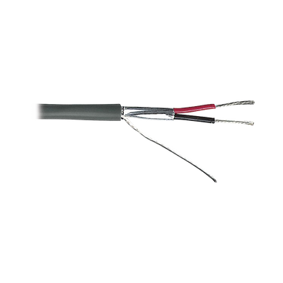 Cable 2 x 18 AWG / Blindado / 305 Metros / Riser / UL / Color Gris / Hecho en México