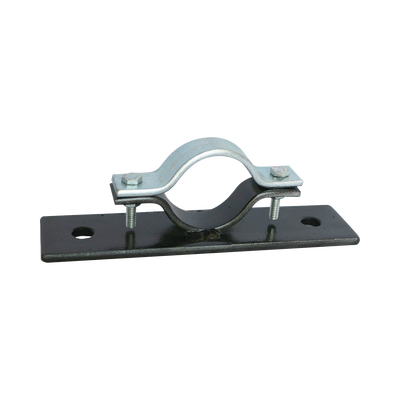 Abrazadera Doble Omega, fabricada en Acero para instalación de mástil de 2 en muros verticales