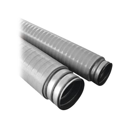 Tubo Flexible tipo Liquidtight de 1 1/4 (32 mm). Acero + Forro PVC. Rollo de 30 Metros.