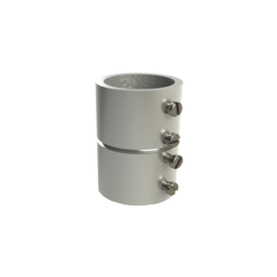 Cople 1 1/2 (38mm) con tornillo pared delgada galvanizado etiqueta verde