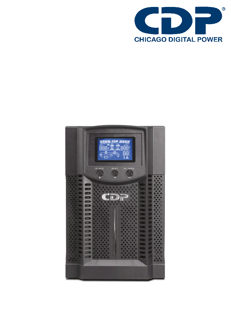 CDP UPO11-1 - UPS / 1000VA / 900W / torre / 4 Terminales de salida / Pantalla LCD / Baterias 12V a 9AH X 2 / Voltaje de entrada 120VCA CDPDL