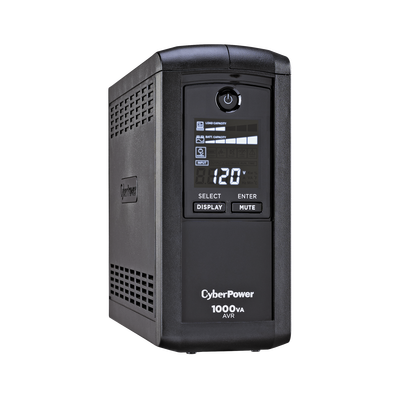 UPS de 1000 VA/600 W, Topología Línea Interactiva, Entrada 120 Vca NEMA 5-15P, Tipo Mini Torre, Con 9 Tomas NEMA 5-15R