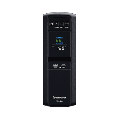 UPS de 1500 VA/900 W, Topología Línea Interactiva, Entrada 120 Vca NEMA 5-15P, Onda Senoidal Pura, Tipo Torre, Con 10 Tomas NEMA 5-15R