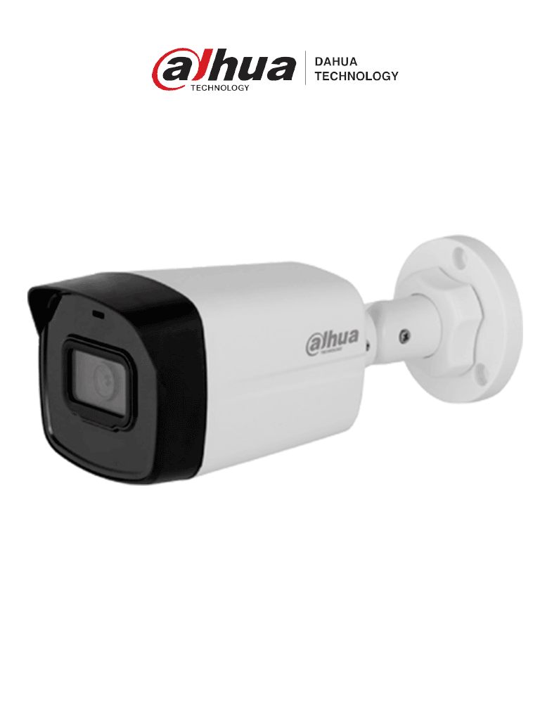 DAHUA IPC-B1E20 - Camara IP Bullet de 2 MP, lente 2.8 mm, 99° de visión, IR 30 m, IP67 y PoE. Incluye DWDR, 3D NR, HLC, BLC y compresión H.265+ para videovigilancia eficiente SwitchD1 MDIP D50VolDH