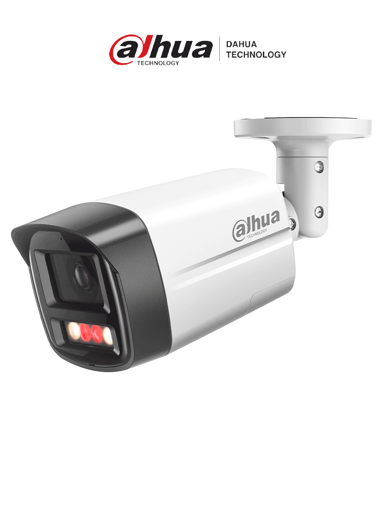 DAHUA IPC-HFW2549TL-S-PV-Cámara Bullet IP de 5MP con Smart Dual Iluminación y disuasión activa para máxima seguridad. Cuenta con SMD Plus, protección perimetral, micrófono y bocina integrados. Resistente al clima con certificaciónIP67 MCI1 LDM SED