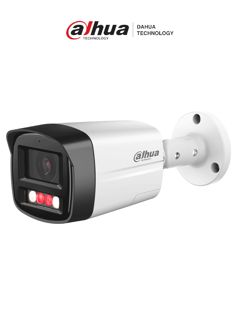 DAHUA IPC-HFW2249TL-S-PV - Cámara Bullet IP de 2MP ofrece Smart Dual Illumination, disuasión activa y SMD Plus. Con protección perimetral, micrófono, bocina integrados y resistencia IP67, es ideal para seguridad profesional. DAI IPING