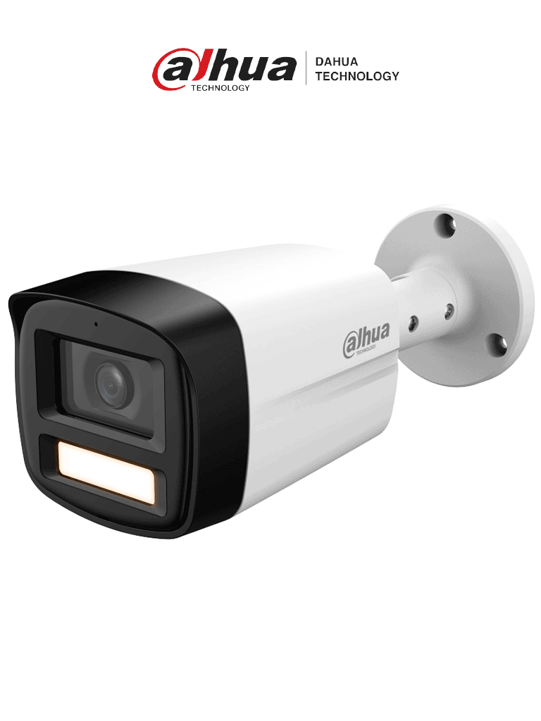 DAHUA DH-HAC-HFW1209TLMN-LED-0280B-S3 - Cámara Bullet de 2MP Full Color en 1080p con lente de 2.8mm, ángulo de 108° y alcance de iluminación de 40m, DWDR, IP67 compatible con CVI/CVBS/AHD/TVI. M1
