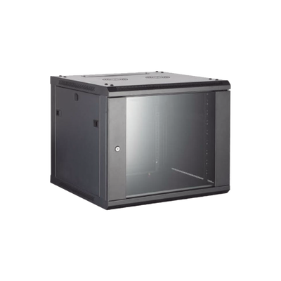 Gabinete para Montaje en Pared - Piso / Puerta de Cristal Templado / Cuerpo Fijo / 4 Unidades de Rack / 19 / Fabricado en Acero
