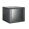 Gabinete para Montaje en Pared - Piso / Puerta de Cristal Templado / Cuerpo Fijo / 9 Unidades de Rack / 19 / Fabricado en Acero