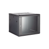 Gabinete para Montaje en Pared - Piso / Puerta de Cristal Templado / Cuerpo Fijo / 12 Unidades de Rack / 19 / Fabricado en Acero