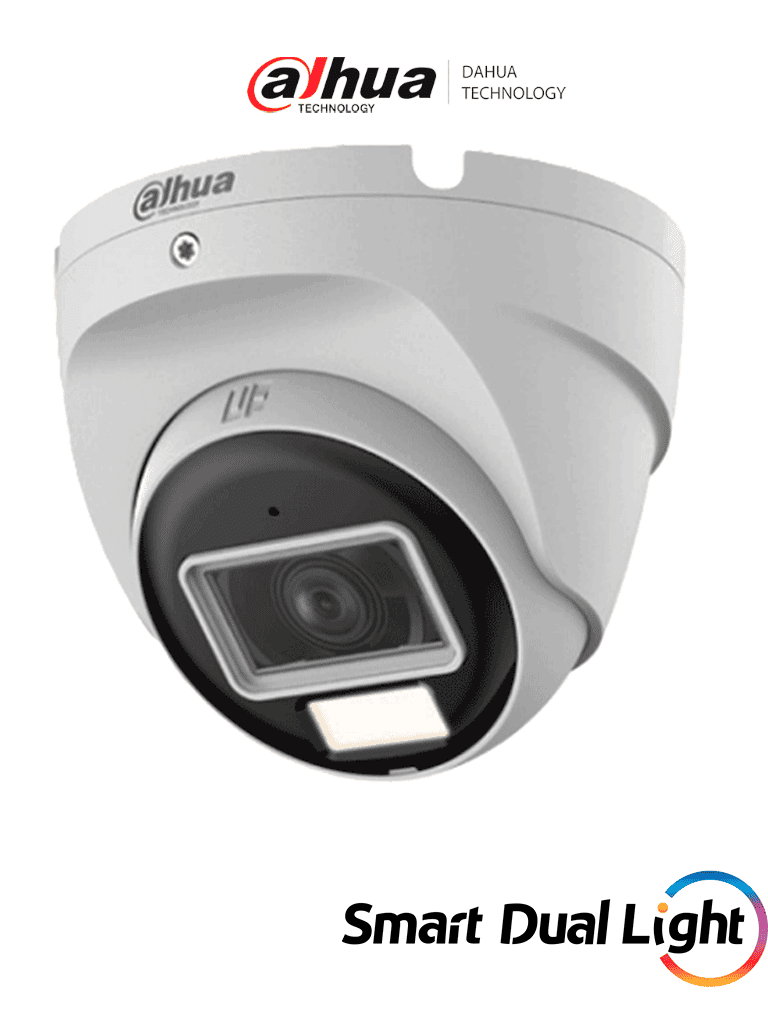 DAHUA DH-HAC-T2A51N-U-IL-A- Cámara Domo 5 Megapixeles/ HDCVI X Plus/ Lente 2.8 mm con Apertura de Hasta 100°/ Iluminación Dual Inteligente/ Micrófono Integrado/ Iluminación de Hasta 30Mts IR + 20Mts Luz Calida/ Metal/ IP67/ Para Exterior LoNuevo OD COD