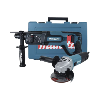 Kit de Martillo Rotatorio SDS PLUS HR2475X4 y Esmeriladora Angular 9557NB de 4-1/2 in