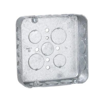 Caja Cuadrada 4 11/16/ Profundidad 1 1/2/ 15 Entradas 1/2, 2 Entradas 3/4/ Troquelada.