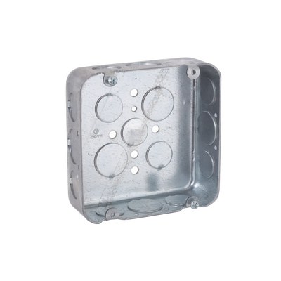 Caja Cuadrada 4 11/16/ Profundidad 1 1/2/ 11 Entradas 1/2, 6 Entradas 3/4/ Troquelada.