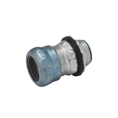 Conector de Compresión Impermeable aislado de Acero Galvanizado para Pared Delgada de 3/4 .