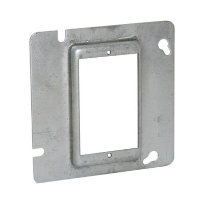 Sobretapa Cuadrada Galvanizada de 4 11-16, realce de 1/2.