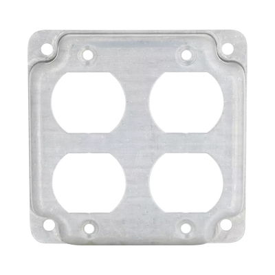 Cubierta de 4 para 2 Contactos Dúplex.