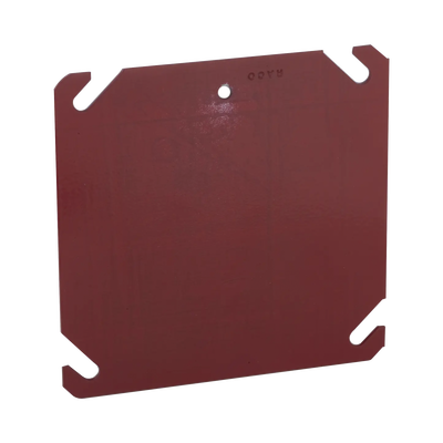 Tapa Cuadrada Para Caja Galvanizada de 4 / Color Rojo.