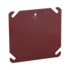 Tapa Cuadrada Para Caja Galvanizada de 4 / Color Rojo.