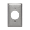 Placa para Receptaculo Sencillo 20 y 30 A de Media Vuelta/ 1.6 (40 mm) / Acero Inoxidable.