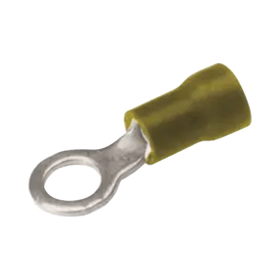 Zapata Terminal de Ojillo para Tornillo 3/16 in (5 mm) calibre 12-10 AWG con aislamiento de vinilo.