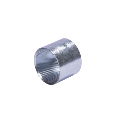 Cople 3/4 (19mm) con rosca galvanizado etiqueta amarilla