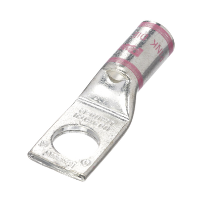 Terminal Conector Barril de 1 Orificio 1/2, con Talón para Mirilla, para cable 1/0 AWG.