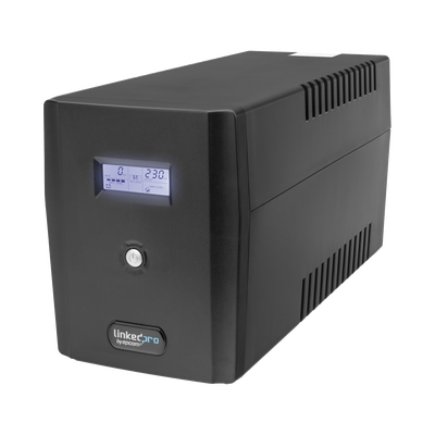 UPS 1500VA/900 W Pantalla LCD / Línea Interactiva 120Vca / 6 tomas 5-15R (4 Respaldadas) / Regulación de Voltaje / Protección RJ45