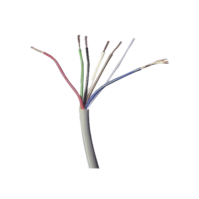 Bobina de Cable 305 Metros: 6 x 18 AWG, Color Blanco, CMR, Para Sistemas de Seguridad y Alarmas