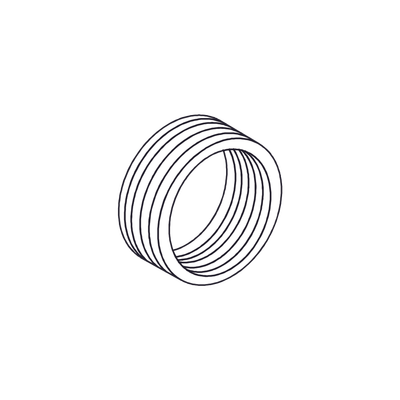 Reducción Bushing Aluminio de 1 1/2 a 1 / Con Recubrimiento de Uretano Purpura.