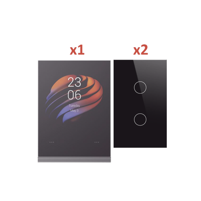 (Wifi) KIT 3 apagadores inteligentes ZigBee y 1 Pantalla de control touch táctil