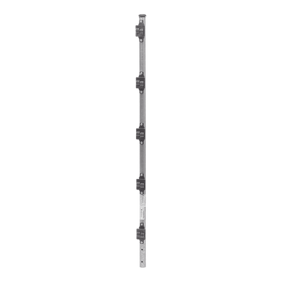 Poste de Paso de 1m para Cerca Electrificada de Tubo Galvanizado cal. 18 de 1Diam. con 5 Aisladores Instalados.