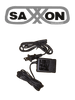 SAXXON SW00120100S10 - Fuente de Poder Regulada / 12V CC, 1 Amper / Conector Macho / Voltaje de entrada: 100-240V / Ideal para Cámaras de CCTV , Controles de Acceso y Asistencia / Cable de 95 cm / TVCSAX