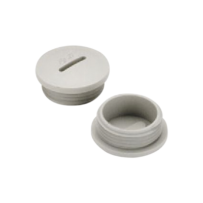 Tapón roscado de 1/2 para caja cuadrada a prueba de intemperie.