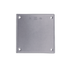 Tapa cuadrada ciega de aluminio para caja cuadrada.