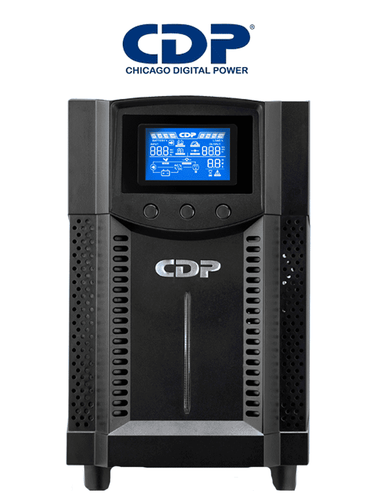CDP UPO11-1 AX- UPS Online de 1000VA/ 1000W / 6 Terminales de salida / 2 son programables / Pantalla LCD / Entrada para banco de baterías / Respaldo 5min a carga completa2025CDP