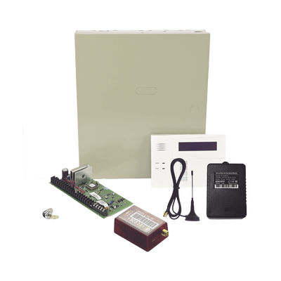 (2 Años 4GLTEM/5G ILIMITADO INCLUIDO) Kit Vista48LA con comunicador 4GLTEM/5G MN01, Teclado, Gabinete y Transformador