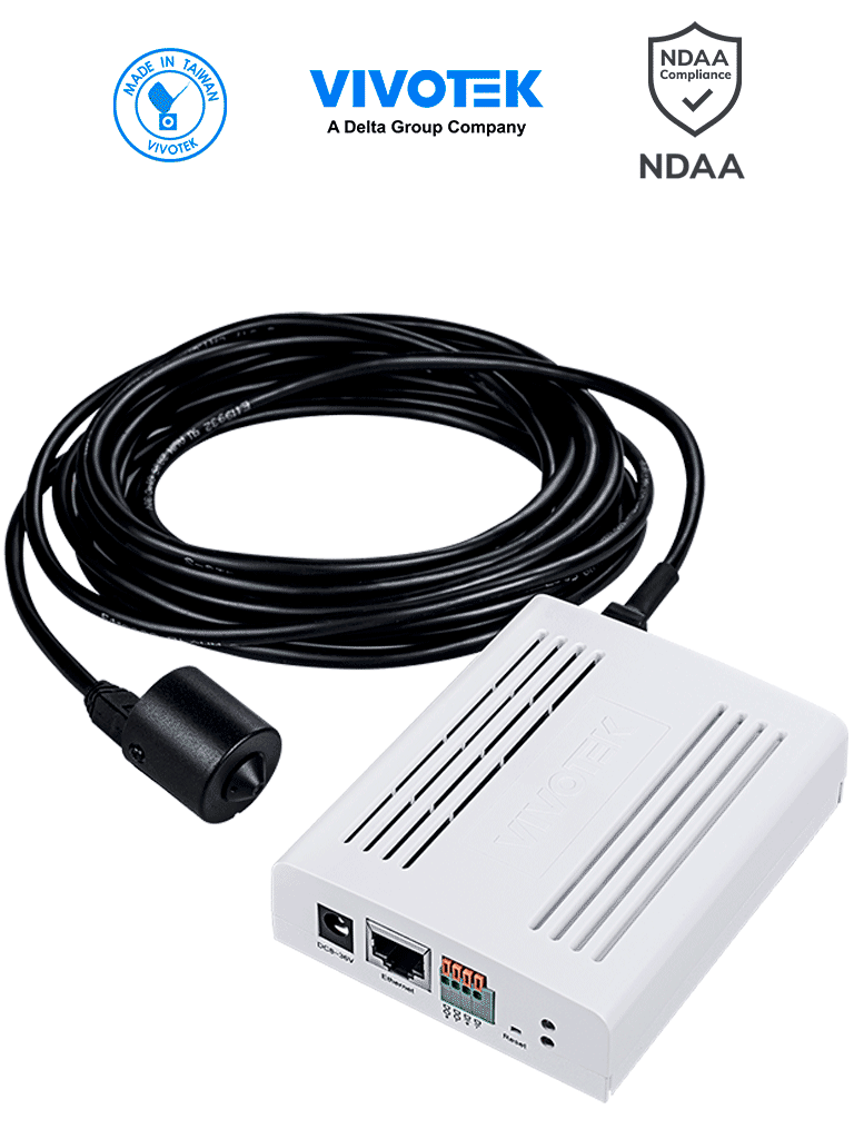 VIVOTEK CU9183-H - Lente cilindrico tipo Fisheye, 5 Megapixeles, WDR PRO, Lente fijo 1.22mm, Cable de 5 metros
