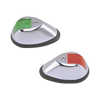 Set de Luces de Navegación Verticales en Carcasa Cromada en Color Rojo/Verde para Embarcaciones a Motor de Hasta 20 Metros