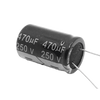 Capacitor Electrolítico de Aluminio, Radial de 470 µFd, 250 Vcc, 105 °C, 25 x 40 mm.