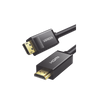Cable DP Macho a HDMI Macho | Longitud 5m | Soporta 4K@30Hz | Soporta 3D | Cobre Estañado 28AWG | Blindaje interno múltiple | Transmisión Unidireccional | Botón de Liberación | Chip de Última Generación.