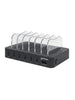 MANHATTAN - 102254 - Estación de carga con 6 puertos USB / Seis puertos USB-A, hasta 5 V / 2.4 A por puerto, 50 W de salida en total, negro