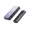 Switch (Splitter) 8K HDMI 2.1 / 3 entradas 1 Salida / Incluye Control Remoto / Soporta 8K@60Hz 4K@120Hz 4K@60Hz 3D / HDR / HDCP 2.3 / Carcasa de Aluminio.