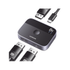 Conmutador DP 1.4 8K | HDMI Splitter 2 Entradas a 1 Salida | Bidireccional | 3D | HDR10+ | Dolby Atmos | 240Hz | 48Gbps | Compatible Free-Sync/G-Syng | Sincronización de Audio | Potentes Chips de Última Generación.