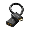 Adaptador Mini HDMI a HDMI (HDMI Tipo C) / 18Gbps / 4K@60Hz / HDR / Tecnología 3D / ARC / Carcasa PC+ABS / HDCP/ Longitud de 22 cm